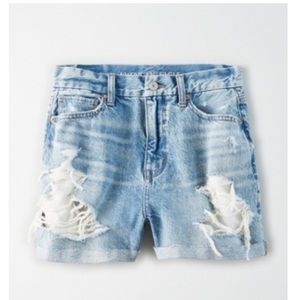 Curvy Denim Mom Shorts